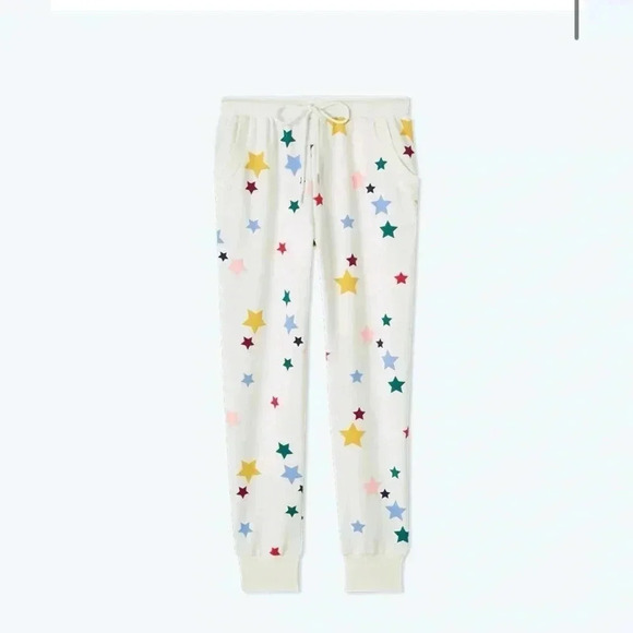 Summersalt The Softest French Terry Jogger in Scatter Stars in White Sand Size M - Picture 3 of 6